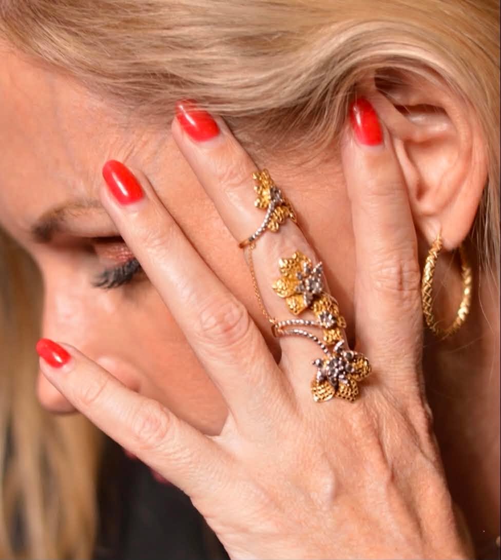 Le Jardin Carole chain ring in 18 carat yellow and white gold (customisable).