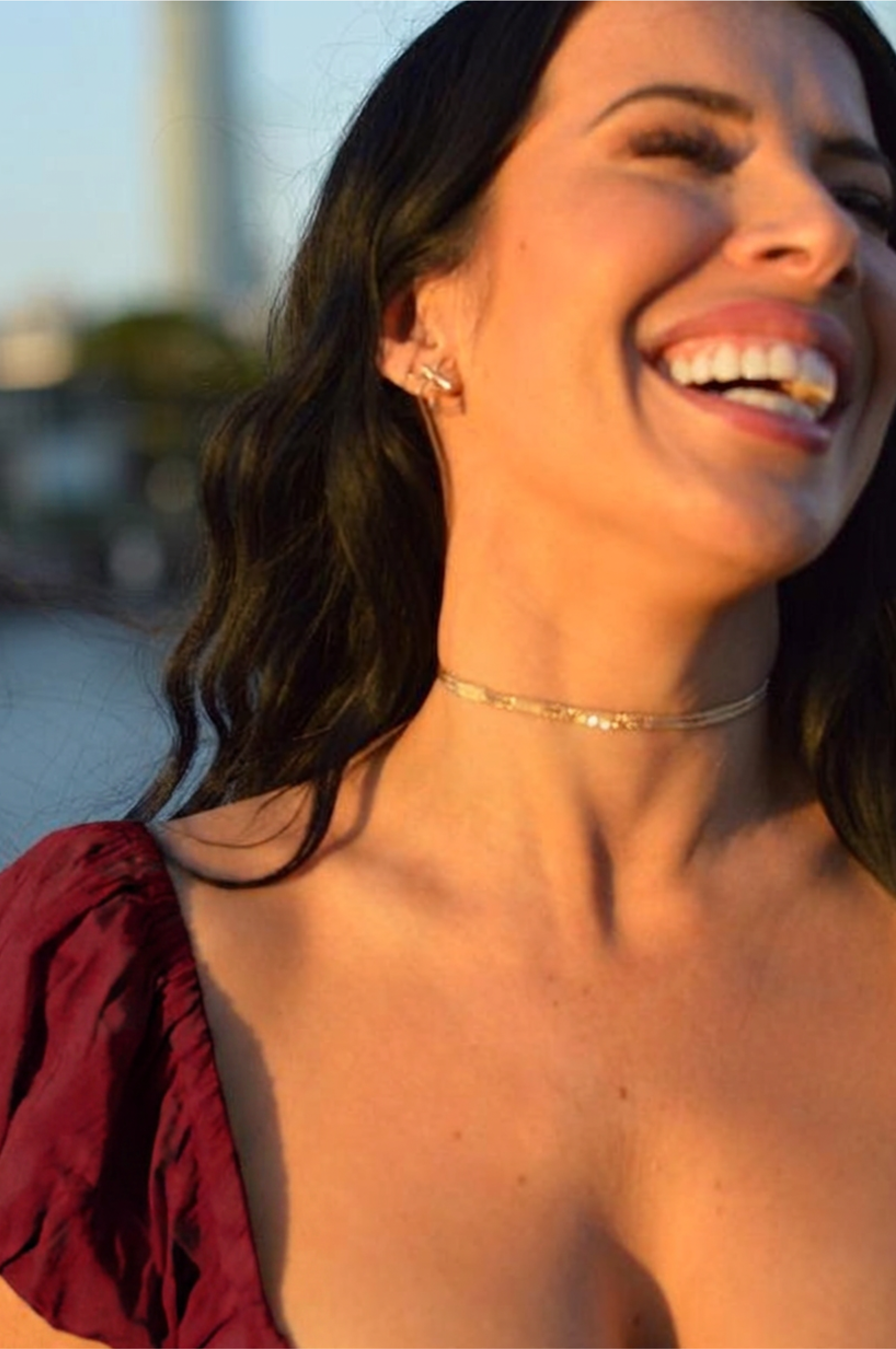 Flexi Magnetique beaded necklace in 18ct yellow gold