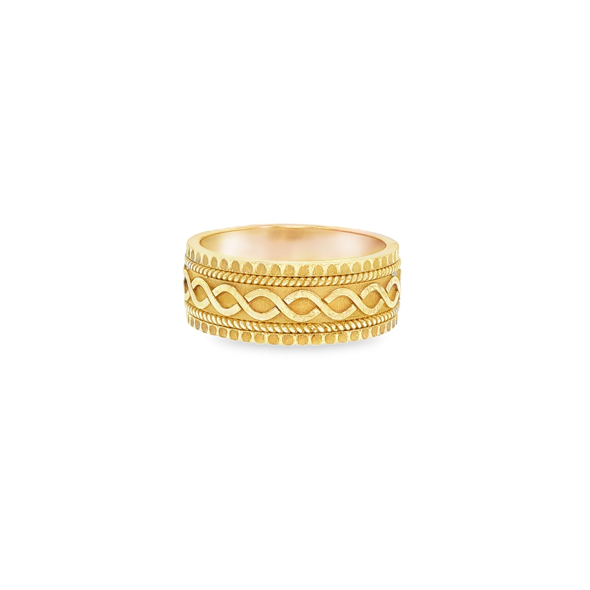 Infinity Lignee Ring in 18ct Yellow Gold (customisable).