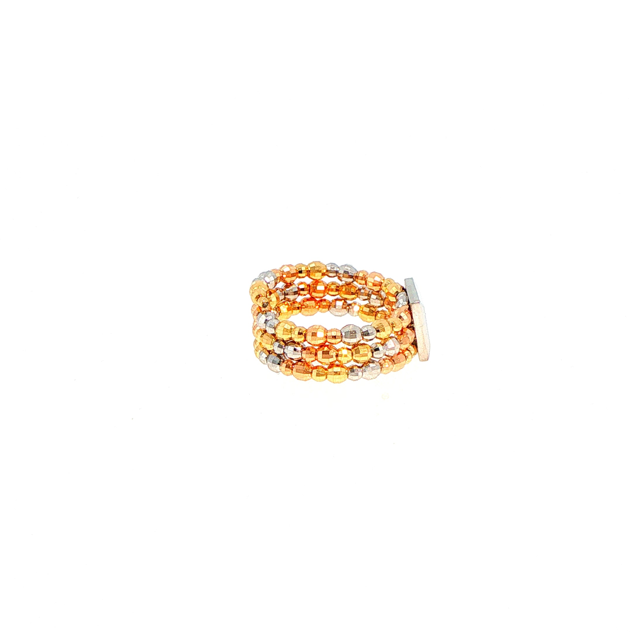 La Spirale Ring in 18ct Tri Tone Yellow, White & Rose Gold.