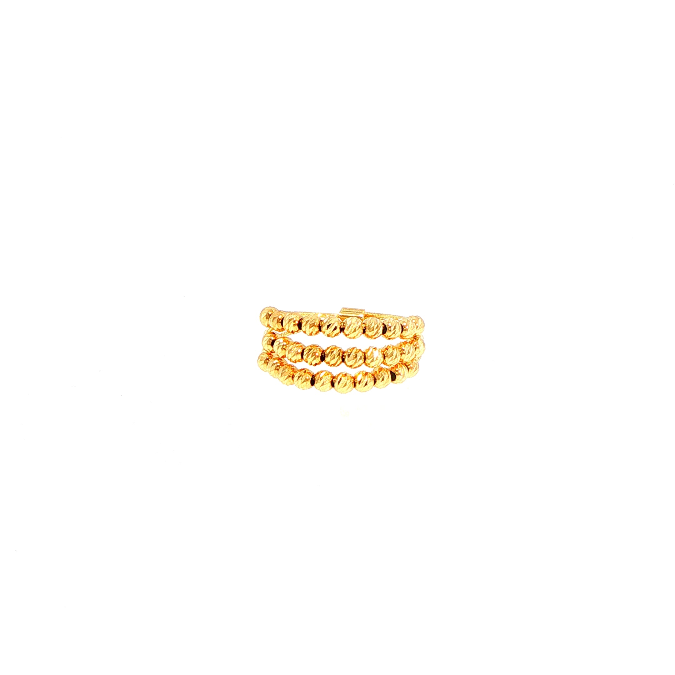 Flexi Magique Liberte Ring - 18ct gold open back beaded ring in yellow gold (flexi fit sizes L to X).