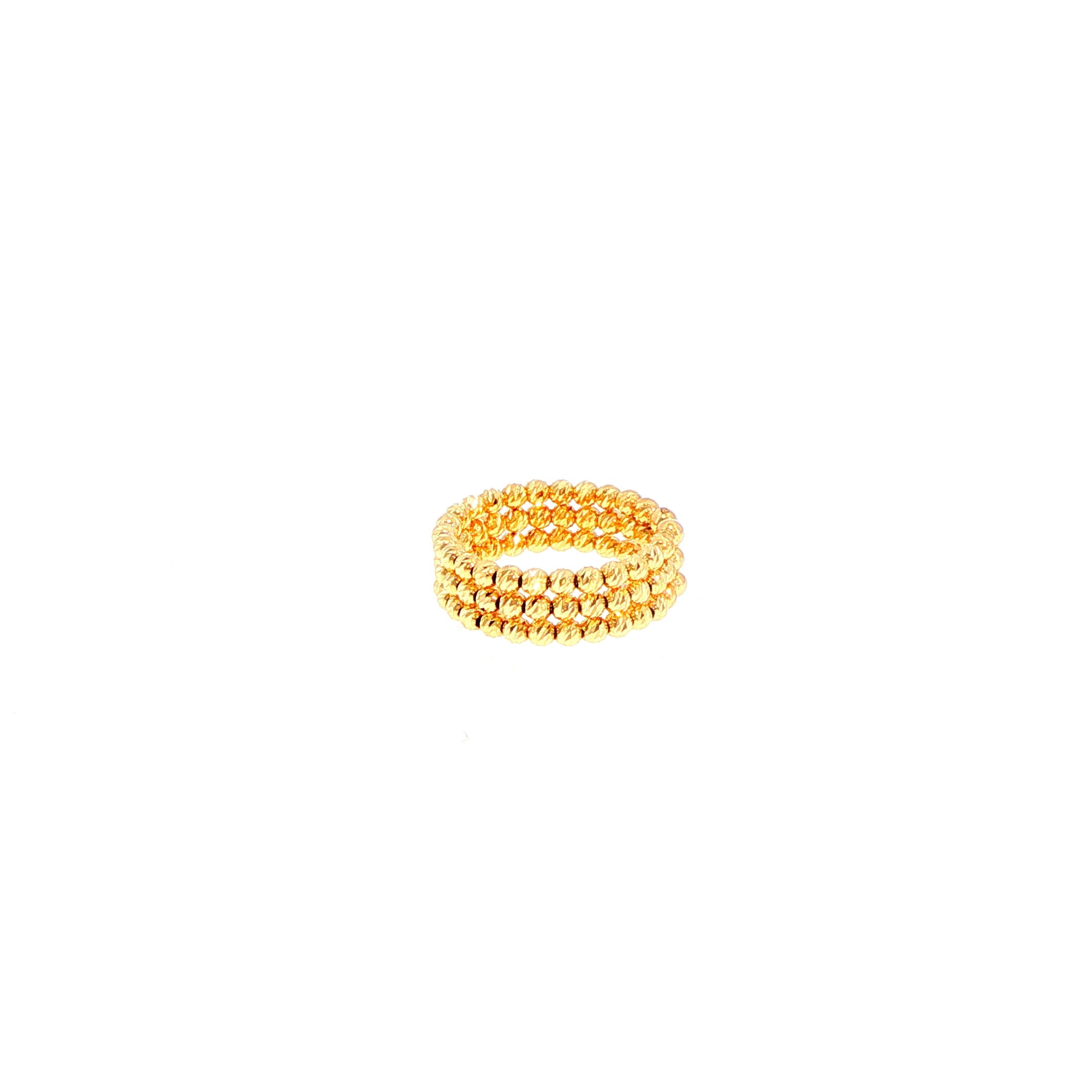 Flexi Magique Perlee Open Back Knuckle Ring in 18ct Yellow Gold (flexi fit).