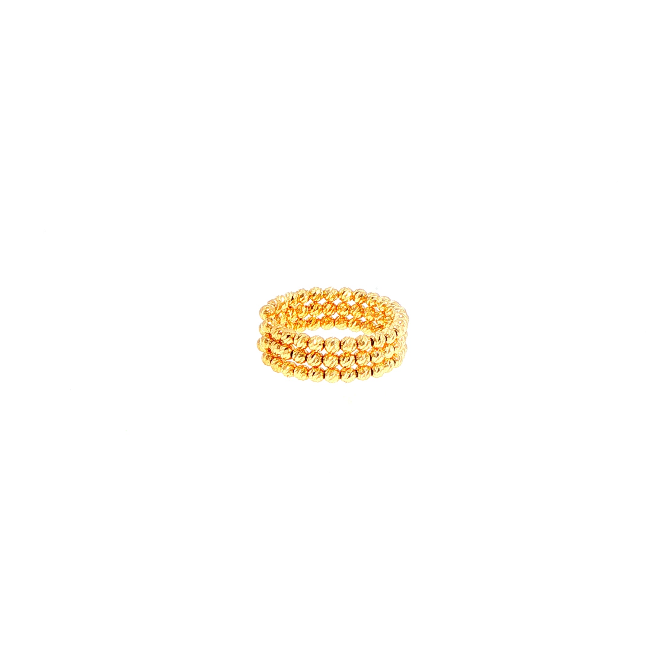 Flexi Magique Perlee Open Back Knuckle Ring in 18ct Yellow Gold (flexi fit).