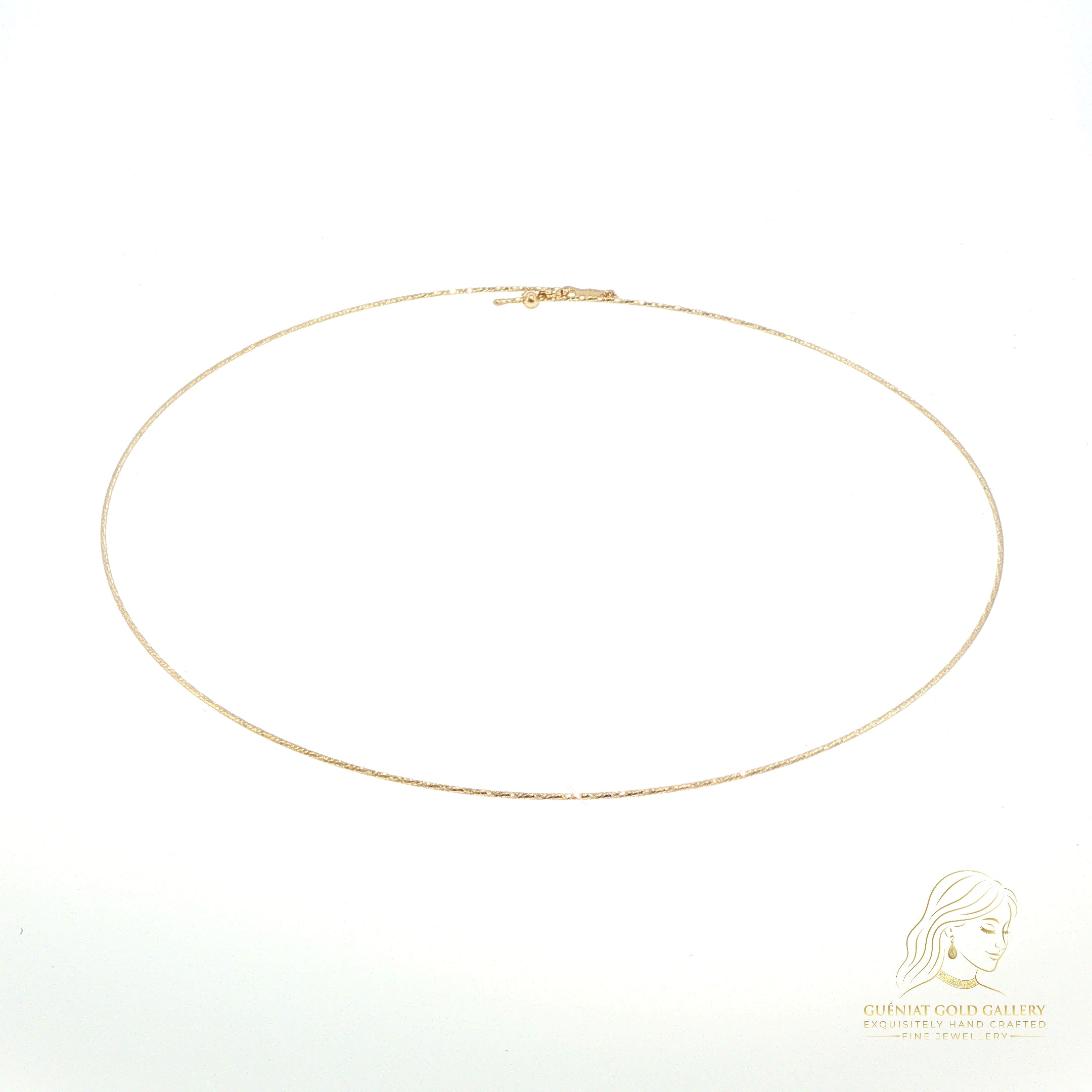 Flexi Magique Cercle necklace - Structured, adjustable length, round necklace in 18ct yellow gold (also available in white gold & rose gold).