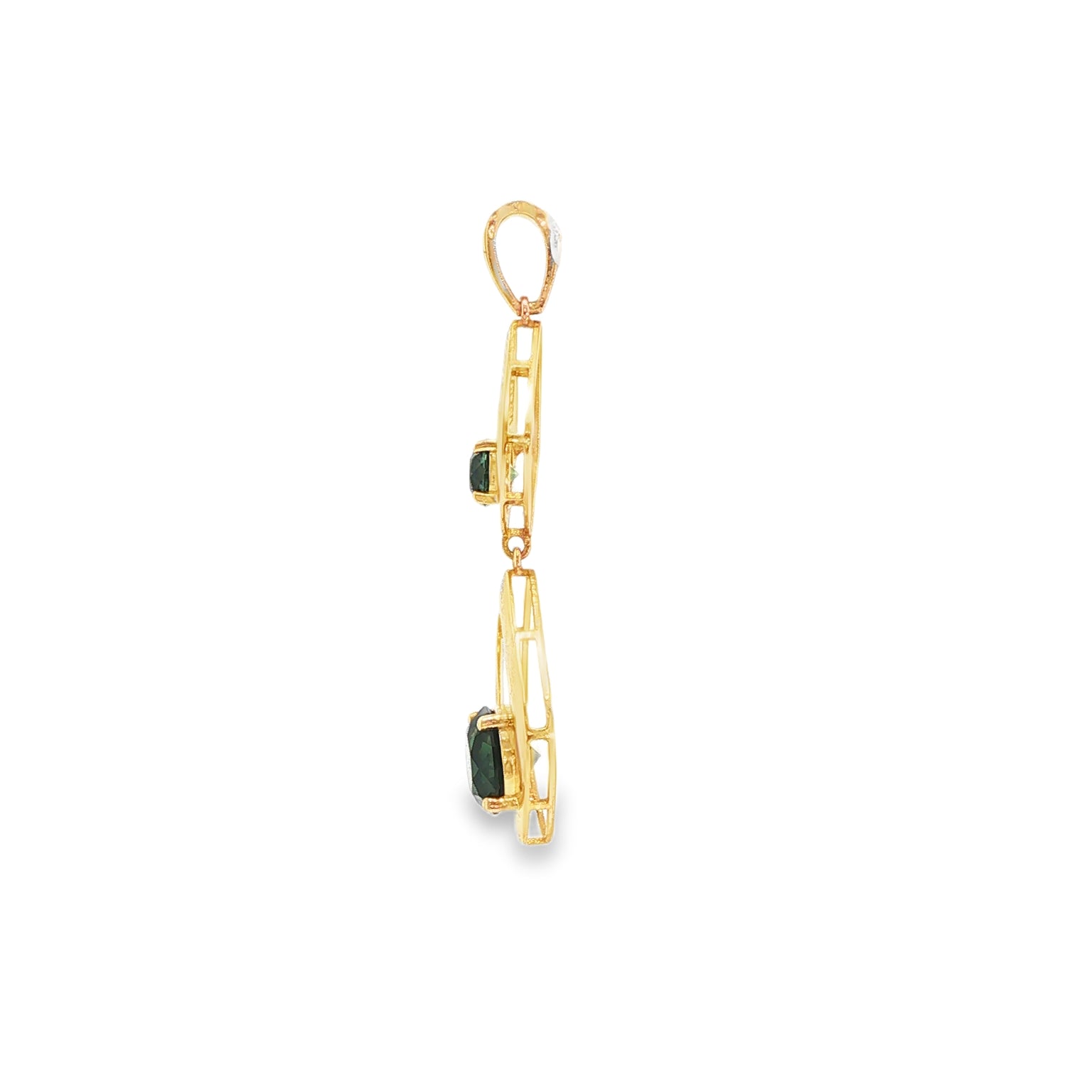 La Gemme Swirl Pendant in your choice of stone in 18ct yellow gold (customisable).