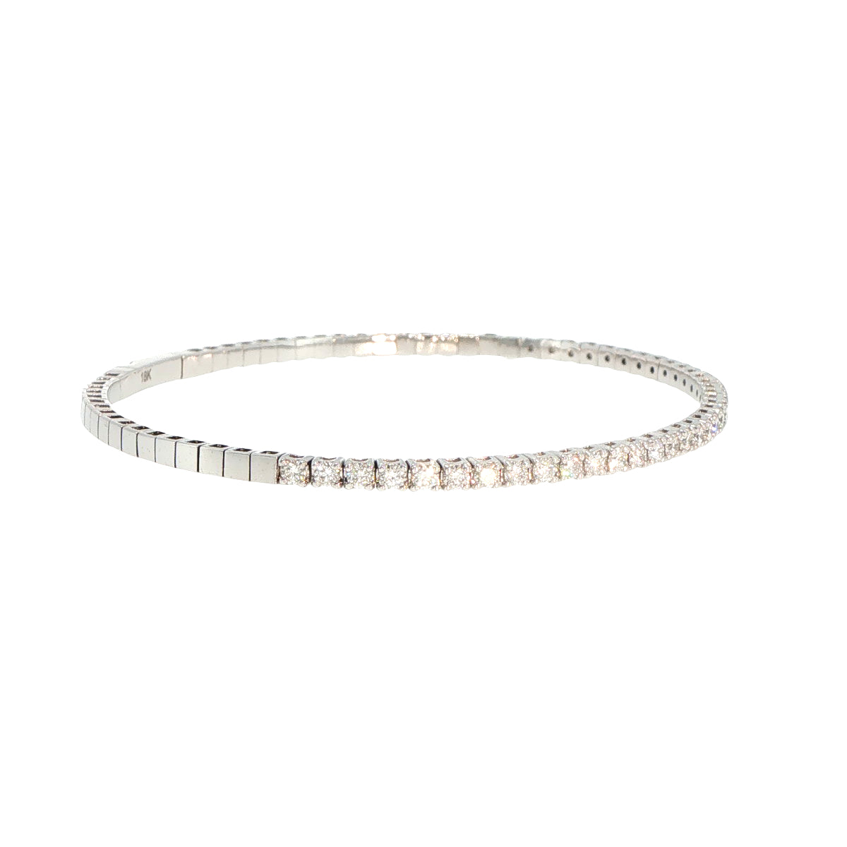 Flexi Magique Classic 1 Carat Diamond Flexi Tennis Bracelet in 18 Carat White Gold (customisable)