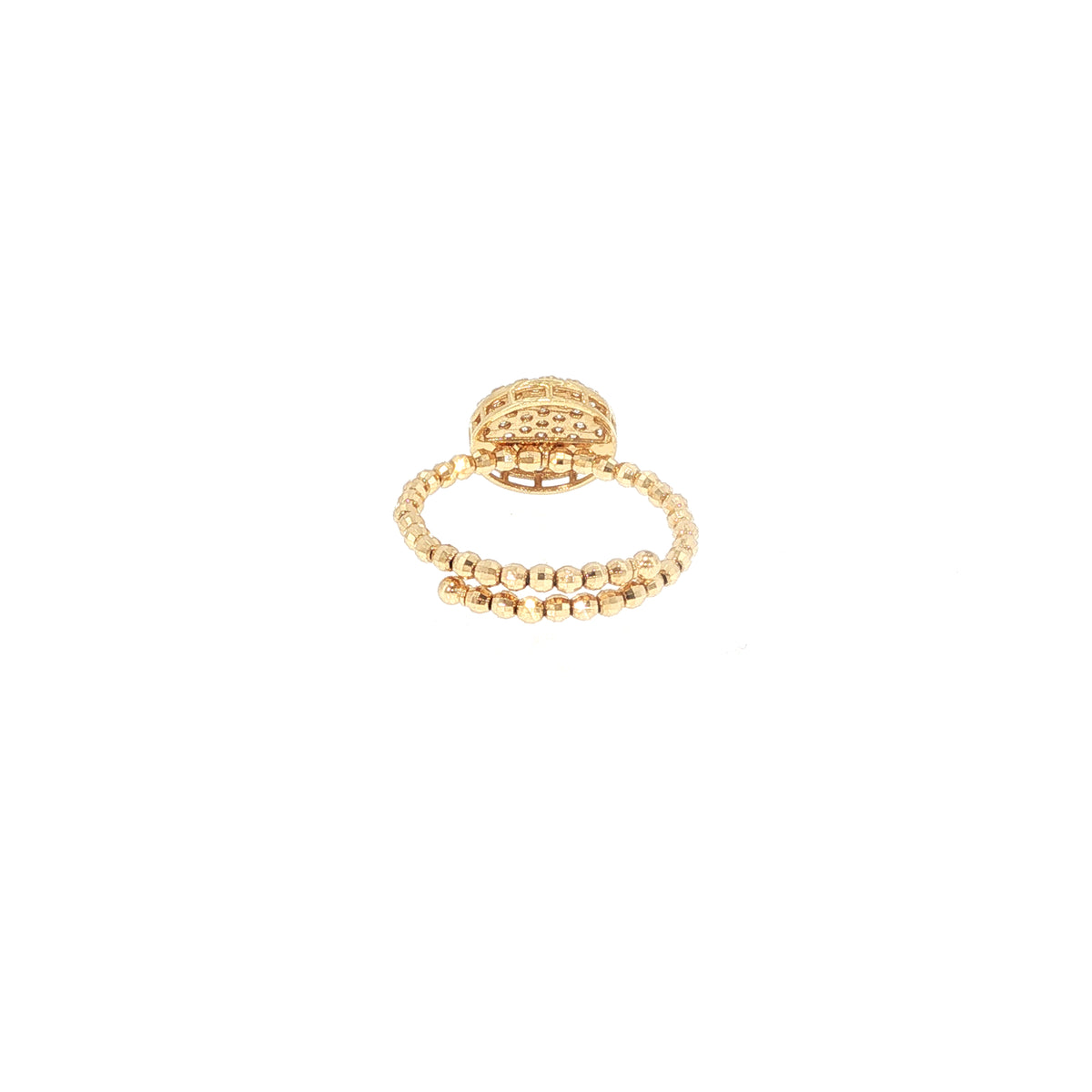 La Belle Round Coil Ring in 18ct Yellow gold and Natural Diamonds